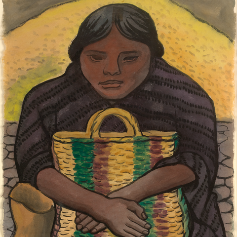 Mercado de flores (Mujer cargando un
niño) by Diego Rivera