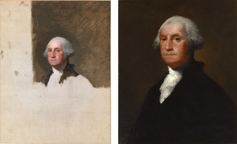 Plaster Bust of George Washington by Jean-Antoine Houdon