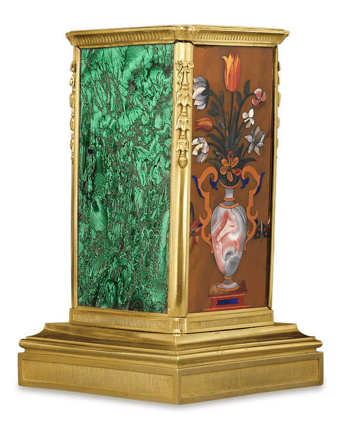 Russian Malachite and Pietre Dure Plinths