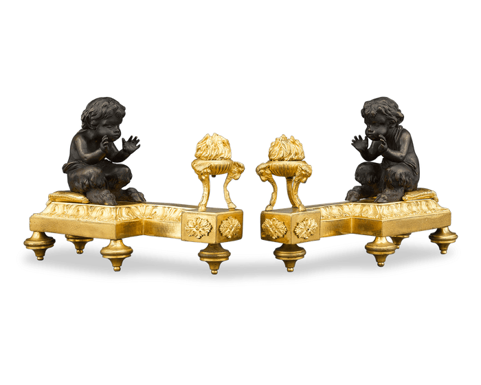 Louis XVI Bronze Chenets