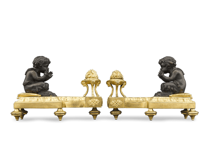 Louis XVI Bronze Chenets