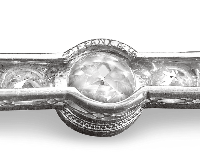 Tiffany & Co. Onyx and Diamond Pendant Brooch