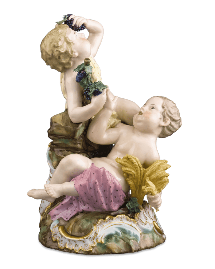 Meissen Porcelain Fall Figural Group