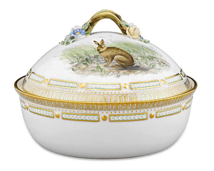 Flora Danica Game Series Covered Vegetable Dish