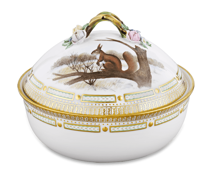 Flora Danica Game Series Covered Vegetable Dish
