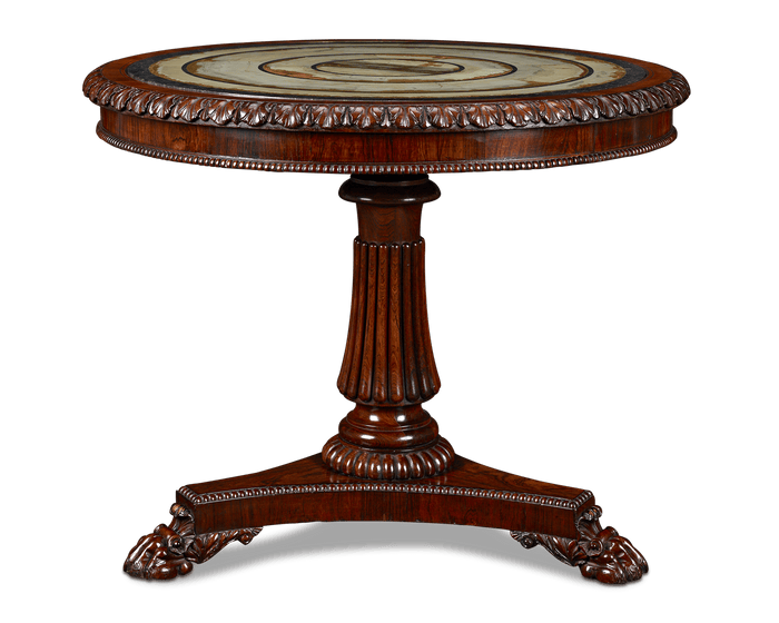 Pietra Paesina Specimen Table Attributed to Gillows