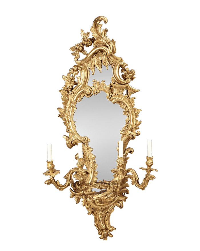 Louis XV Giltwood Mirrored Girandoles
