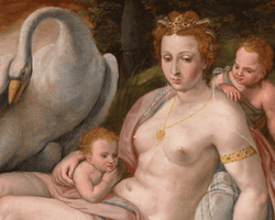 Leda and the Swan by Workshop of Bartholomaeus Spranger