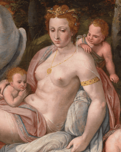 Leda and the Swan by Workshop of Bartholomaeus Spranger