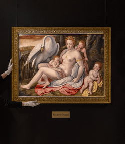 Leda and the Swan by Workshop of Bartholomaeus Spranger