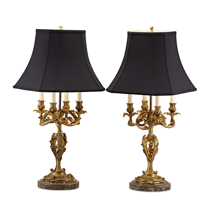 Pair of French Candelabra-Form Lamps