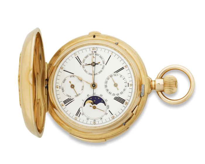 Perpetual Calendar Chronograph Pocket Watch by Redard & Co.