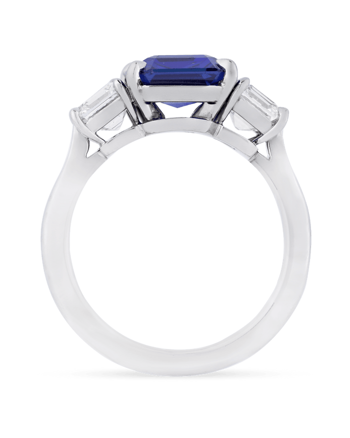 Unheated Kashmir Sapphire Ring, 3.32 Carats