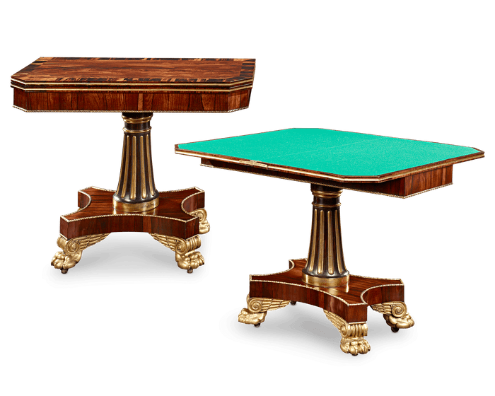 Regency Rosewood Card Tables