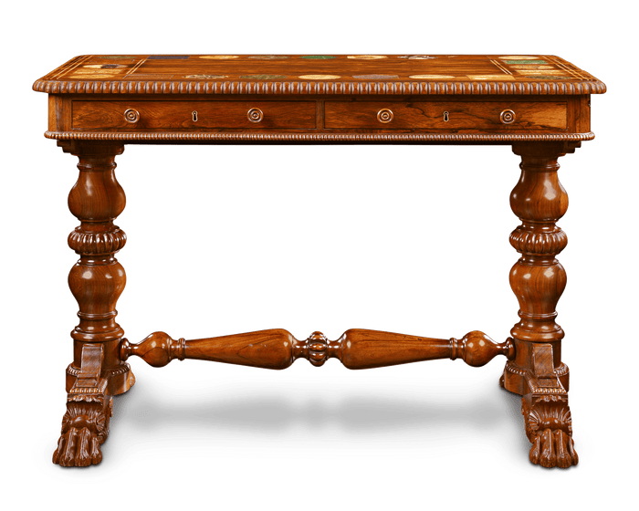 Hardstone and Rosewood Centre Table Attributed To Gillows