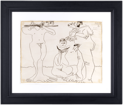 Homme à l'agneau, mangeur de pastèque et flûtiste by Pablo Picasso