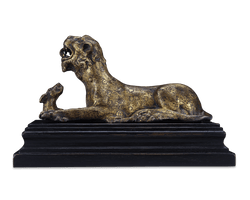 Panther and Hare Bronze Sculpture