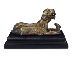 Panther and Hare Bronze Sculpture