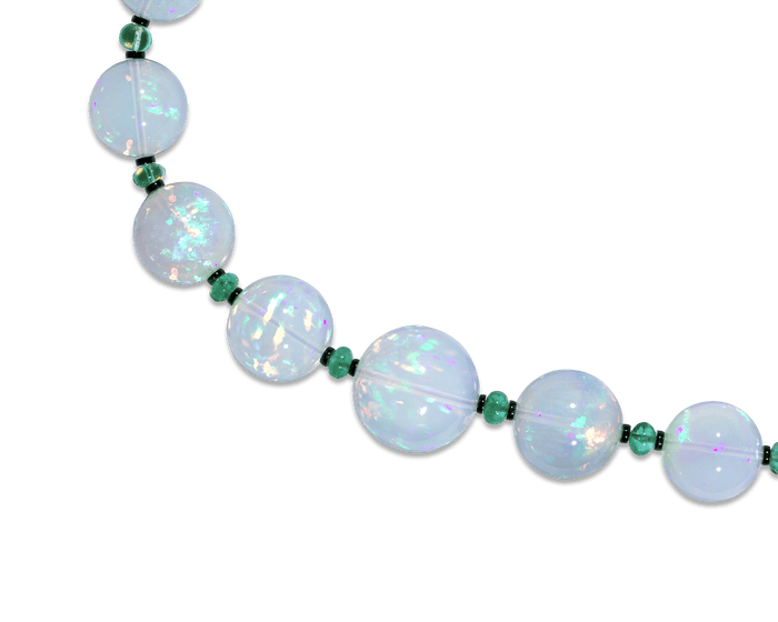 Graduated Ethiopian Opal Necklace, 436.00 Carats