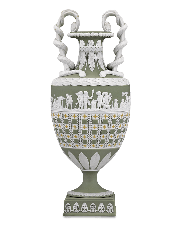 Wedgwood Diceware Snake-Handled Vase