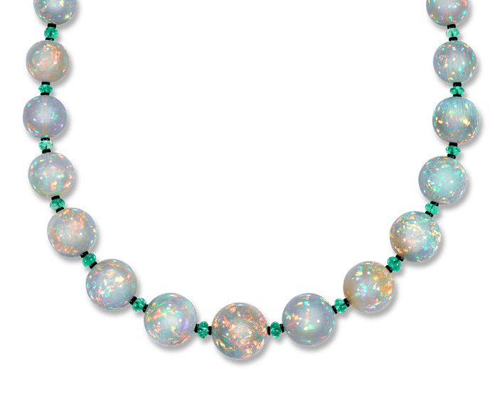 Ethiopian Opal Bead Necklace, 680.00 Carats