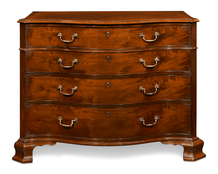 George III Chippendale-Period Serpentine Commode
