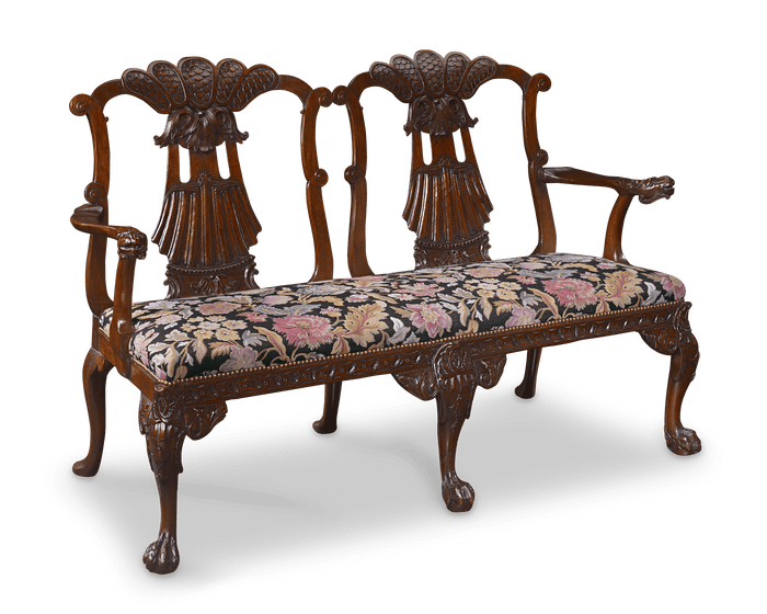 George II Style Mahogany Double Chair Settee