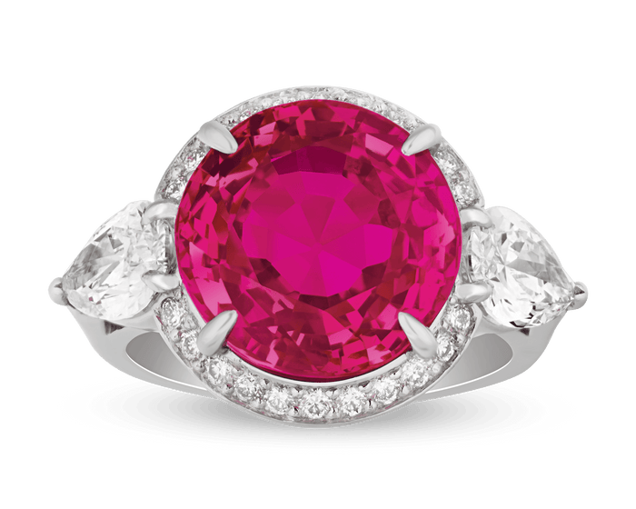 Burmese Vivid Pink Sapphire Ring, 10.03 Carats
