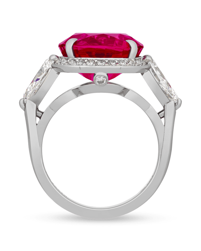 Burmese Vivid Pink Sapphire Ring, 10.03 Carats