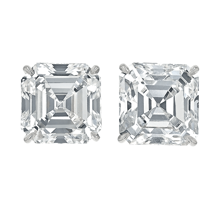Asscher-Cut Diamond Earrings