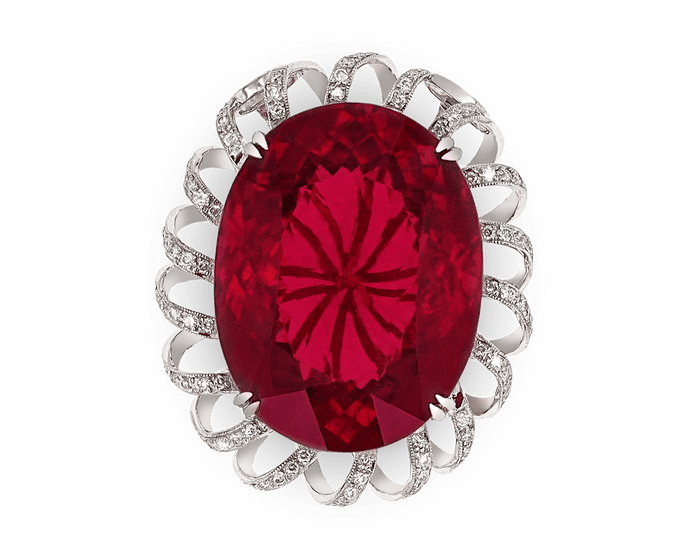 Rubellite Tourmaline Pendant, 86.19 Carats