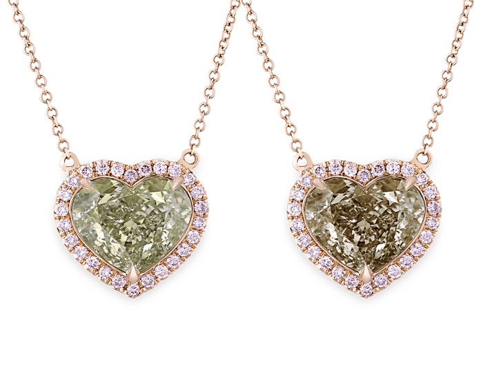 Chameleon Diamond Necklace, 4.41 Carats