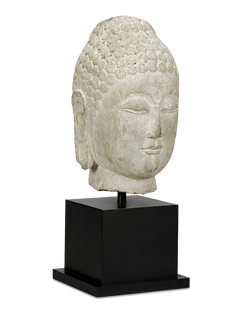 Limestone Buddha Head, 6th-Century Qi Dynasty