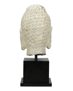 Limestone Buddha Head, 6th-Century Qi Dynasty