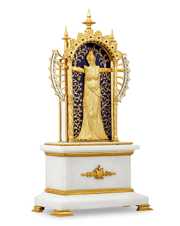 Bras en l'air Mantel Clock