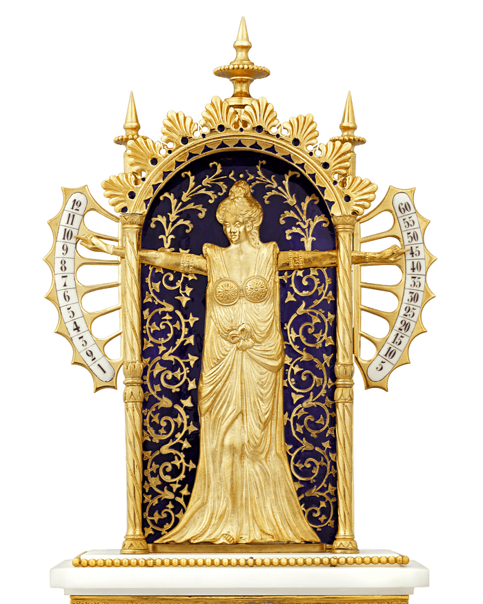Bras en l'air Mantel Clock