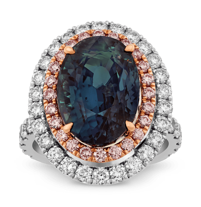 Untreated Brazilian Alexandrite Ring, 11.15 Carats