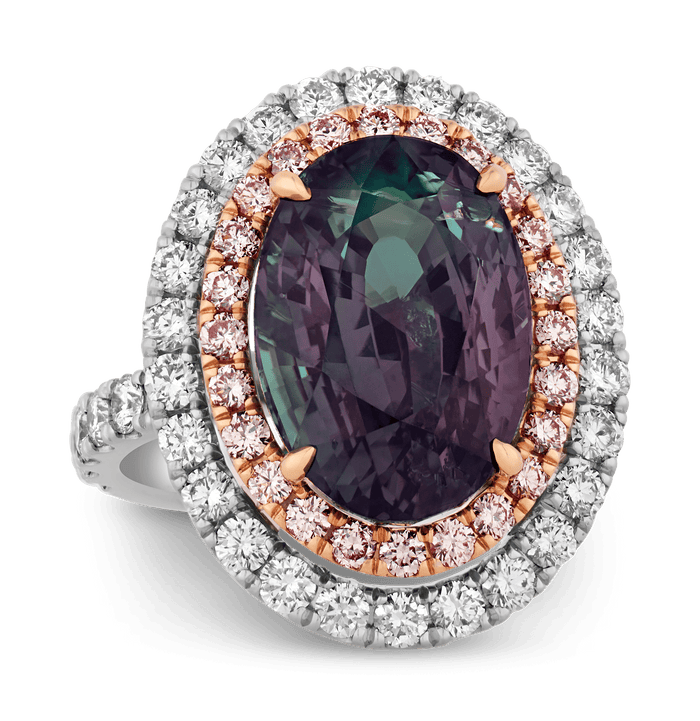 Untreated Brazilian Alexandrite Ring, 11.15 Carats