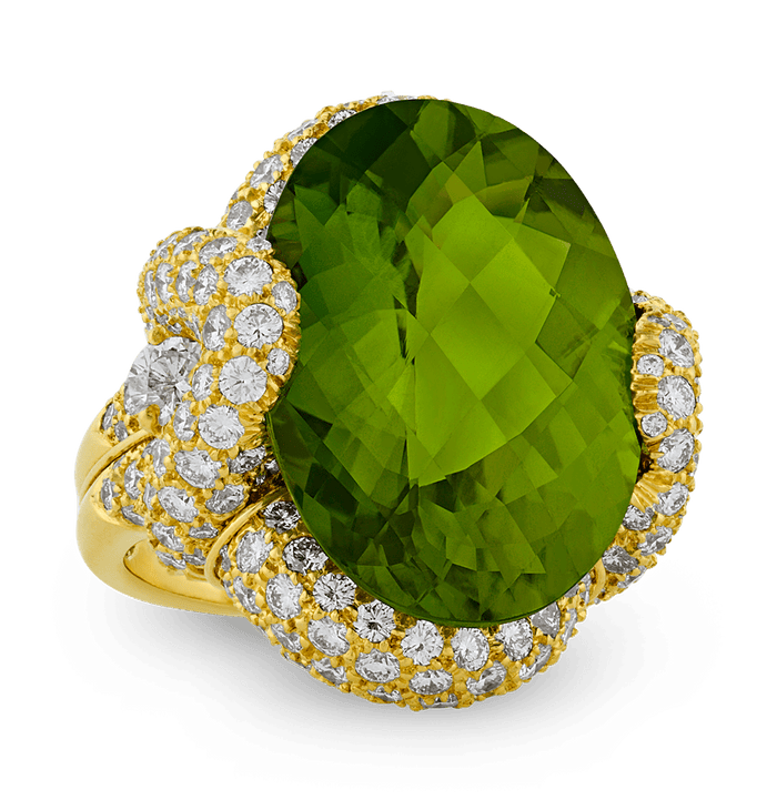 Henry Dunay Peridot Ring, 31.90 Carats