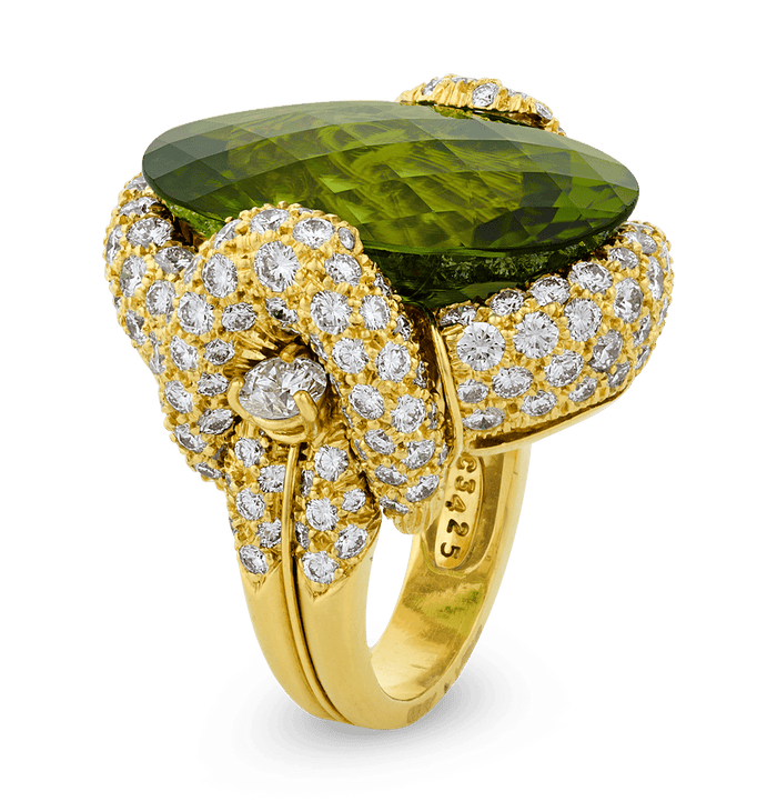 Henry Dunay Peridot Ring, 31.90 Carats