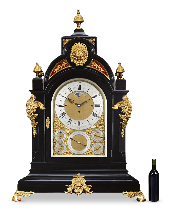 Monumental Three-Train Bracket Clock by J.C. Jennens & Sons