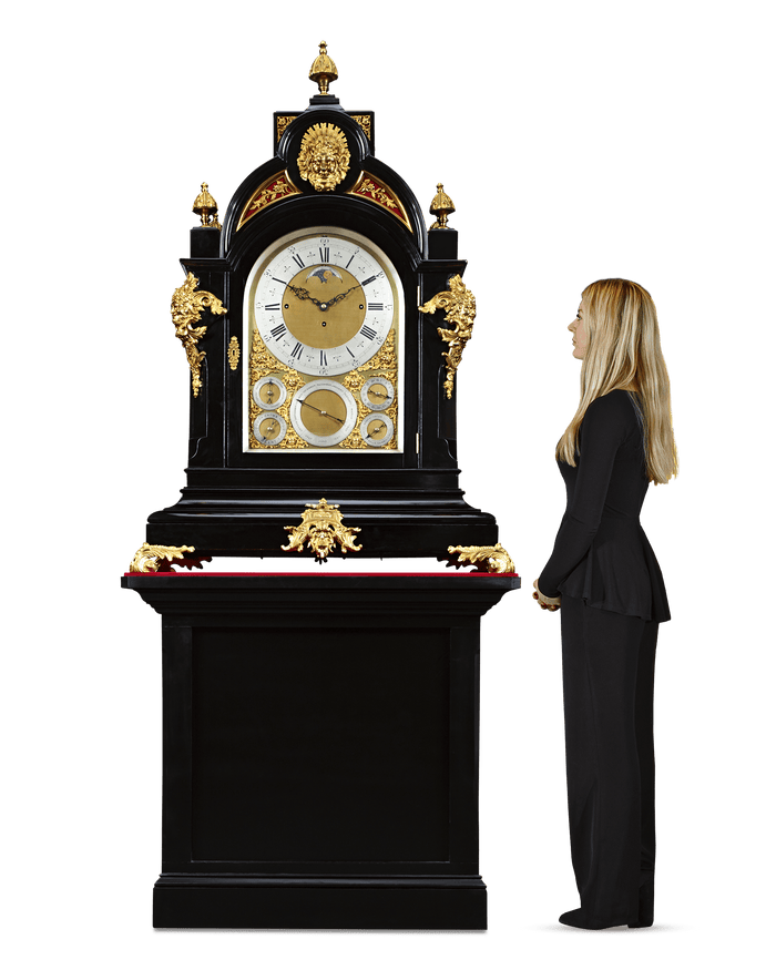 Monumental Three-Train Bracket Clock by J.C. Jennens & Sons