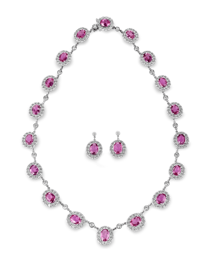 Pink Sapphire Suite, 34.77 Carats