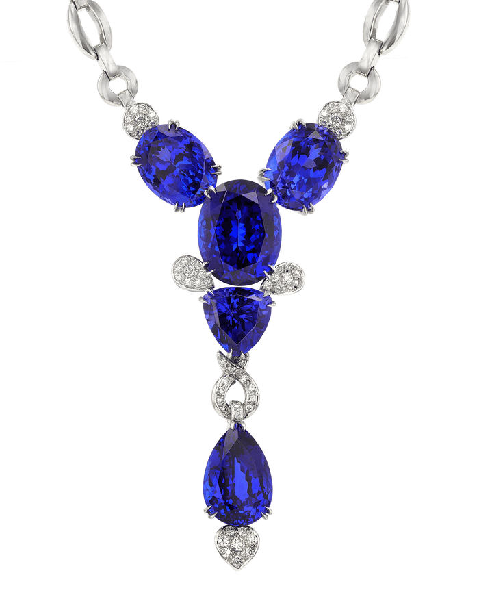 Tanzanite Necklace, 65.67 Carats
