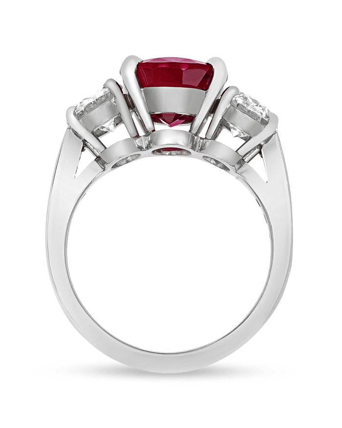 Mozambique Ruby and Diamond Ring, 5.03 Carats