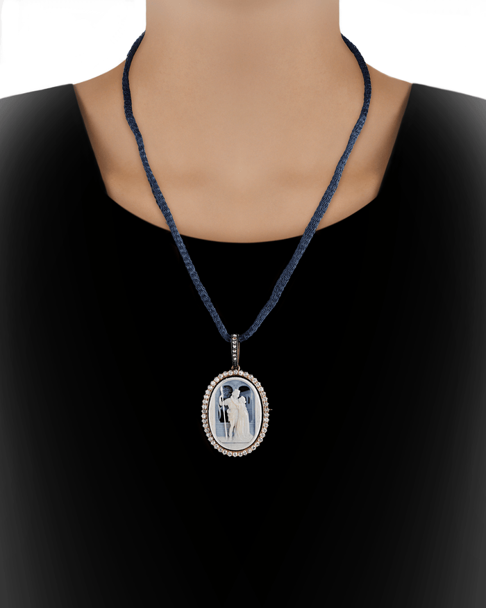 Diamond Cameo Pendant, 4.50 Carats