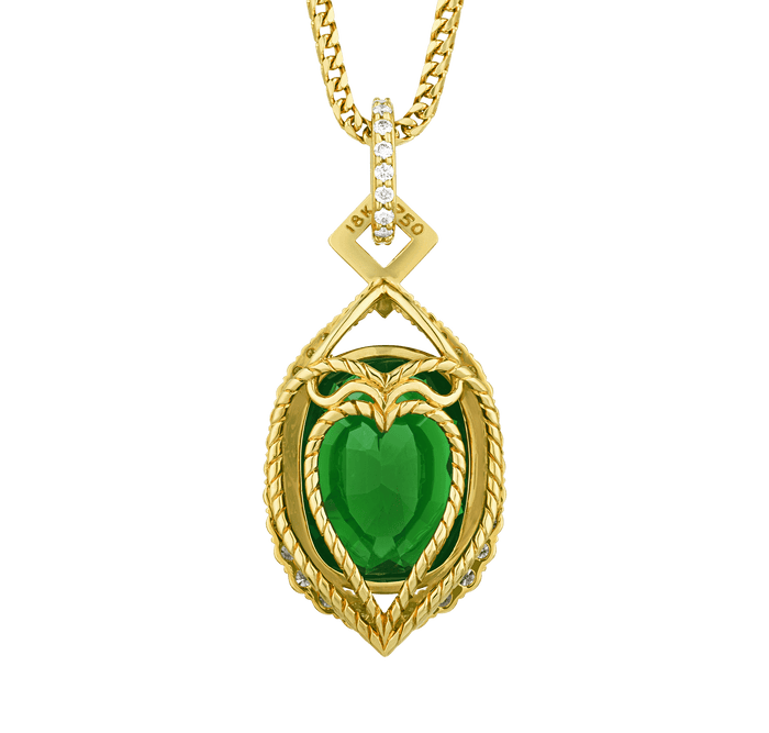 Tsavorite Garnet Pendant, 39.20 Carats