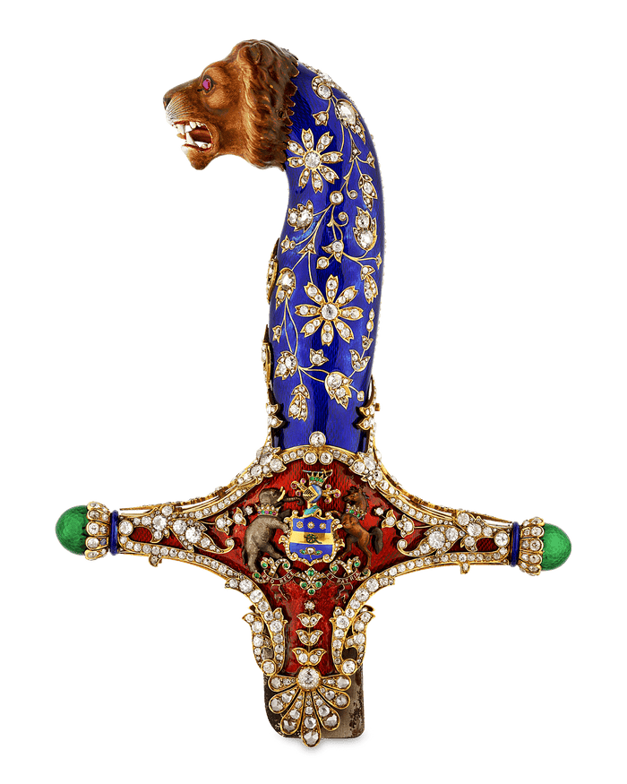 Diamond and Enamel Sword Hilt of the Maharajah