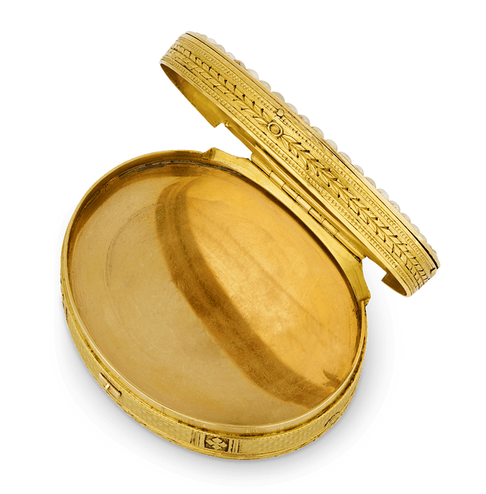 Swiss Enamel and Gold Musical Snuff Box