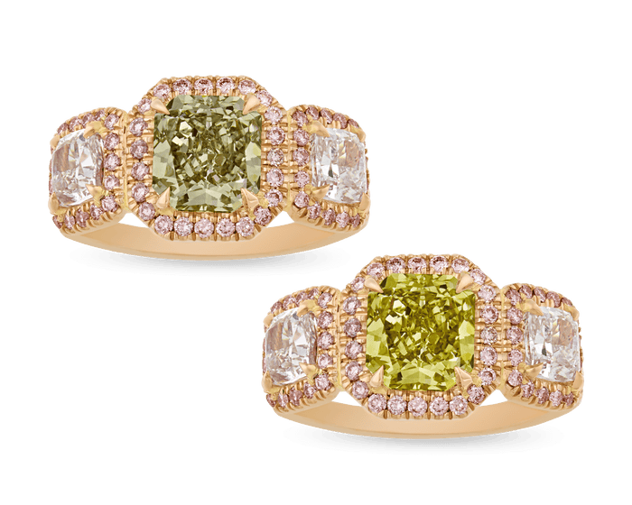 Chameleon Diamond Ring, 1.73 Carats